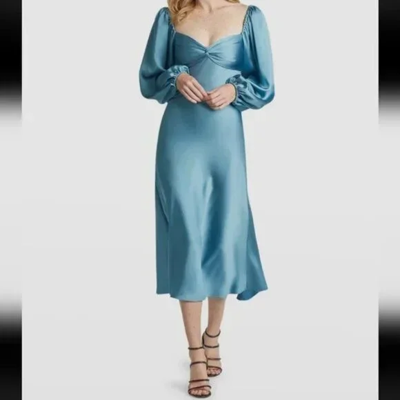 Sachin + Babi | Dresses | New Sachin And Babi Sea Glass Melody Satin Midi  Dress P4658 | Poshmark